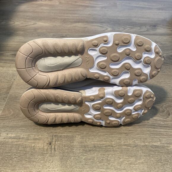 Nike Women's Air Max 270 React Summit White Orewood Brown White Size 6.5 - Picture 6 of 6